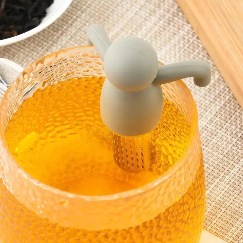Tea Infuser Kitchen Home Use Reusable Tea Set Accessories Stainless Steel Creative Human-shaped