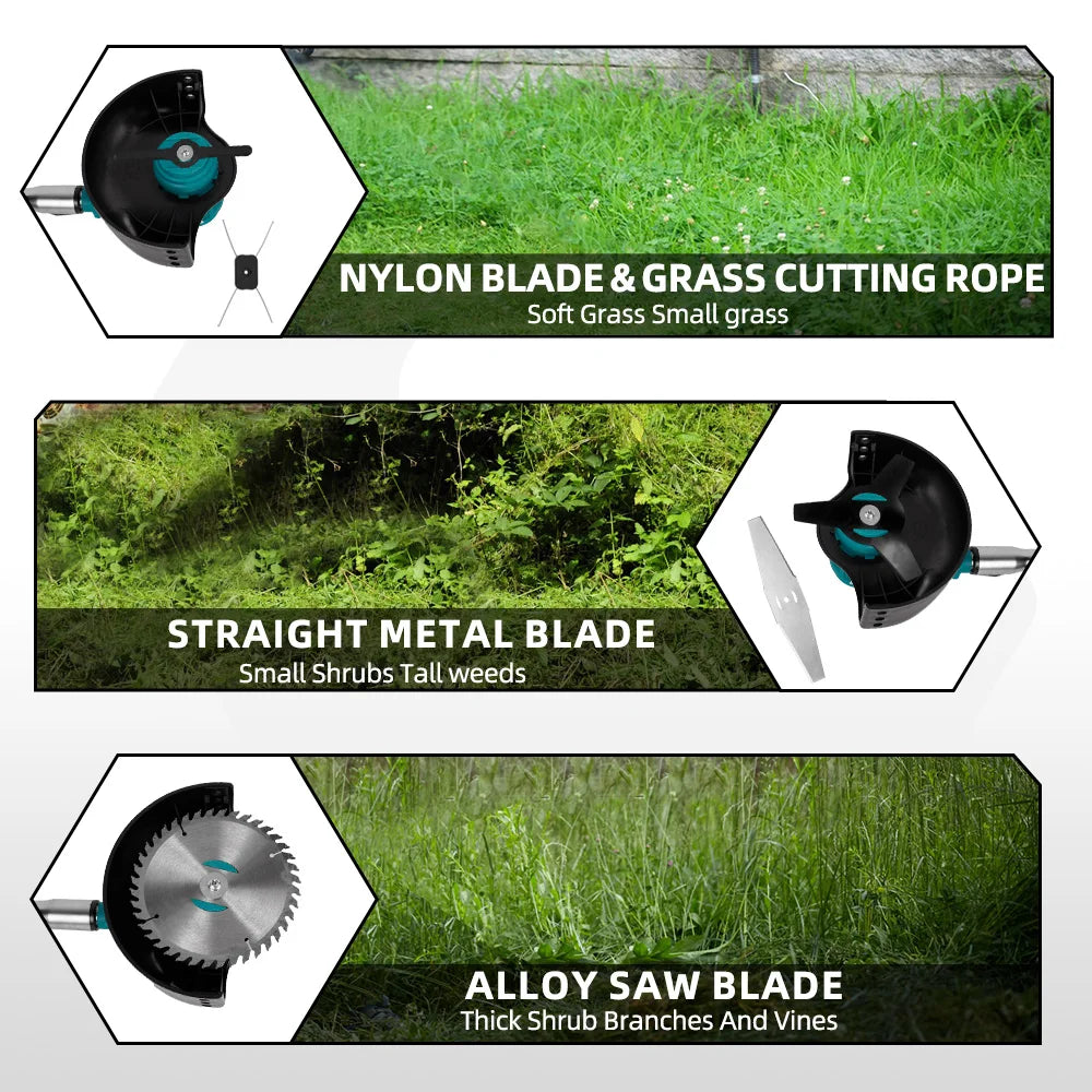 Cordless Electric Lawn Mower Foldable Adjustable Trimmer Efficient Garden Pruning Cutting Power Tools For Makita 18V Battery Pin