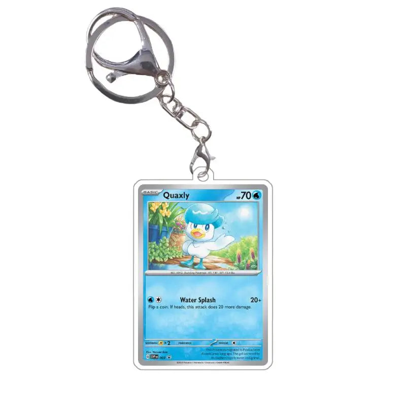 Pokemon Acrylic Small Cards Quaxly Fuecoco Sprigatito Double Sided Pendant Game Props Anime Characters Keychain Game Props Toys
