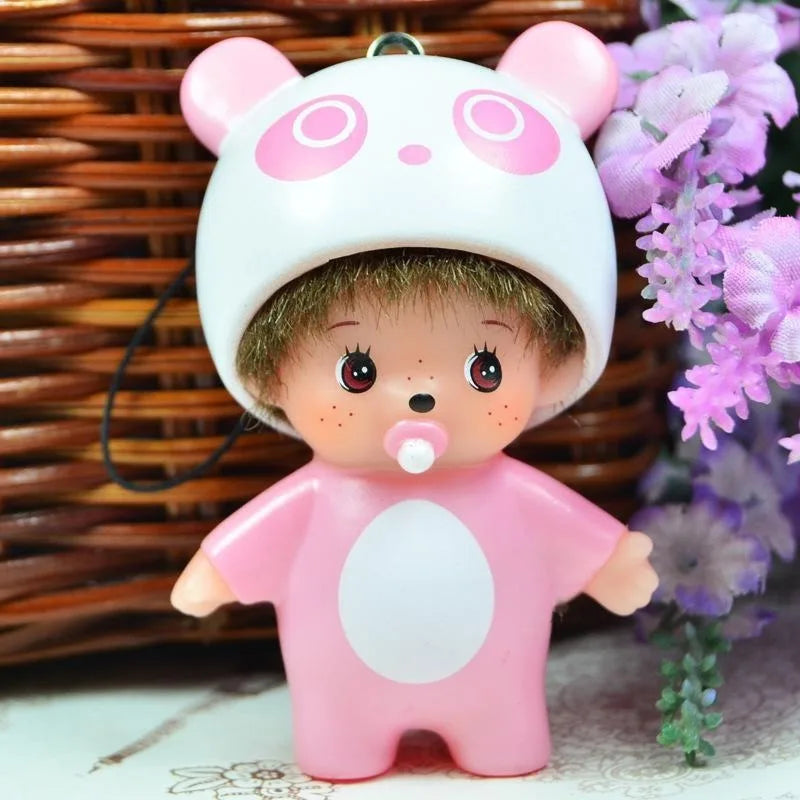 Monchhichi Dolls Cartoon Anime Monchhichi Standing Sitting Multiple Toys Machine Dolls DIY Keyring Decorations Boys Girls Gift
