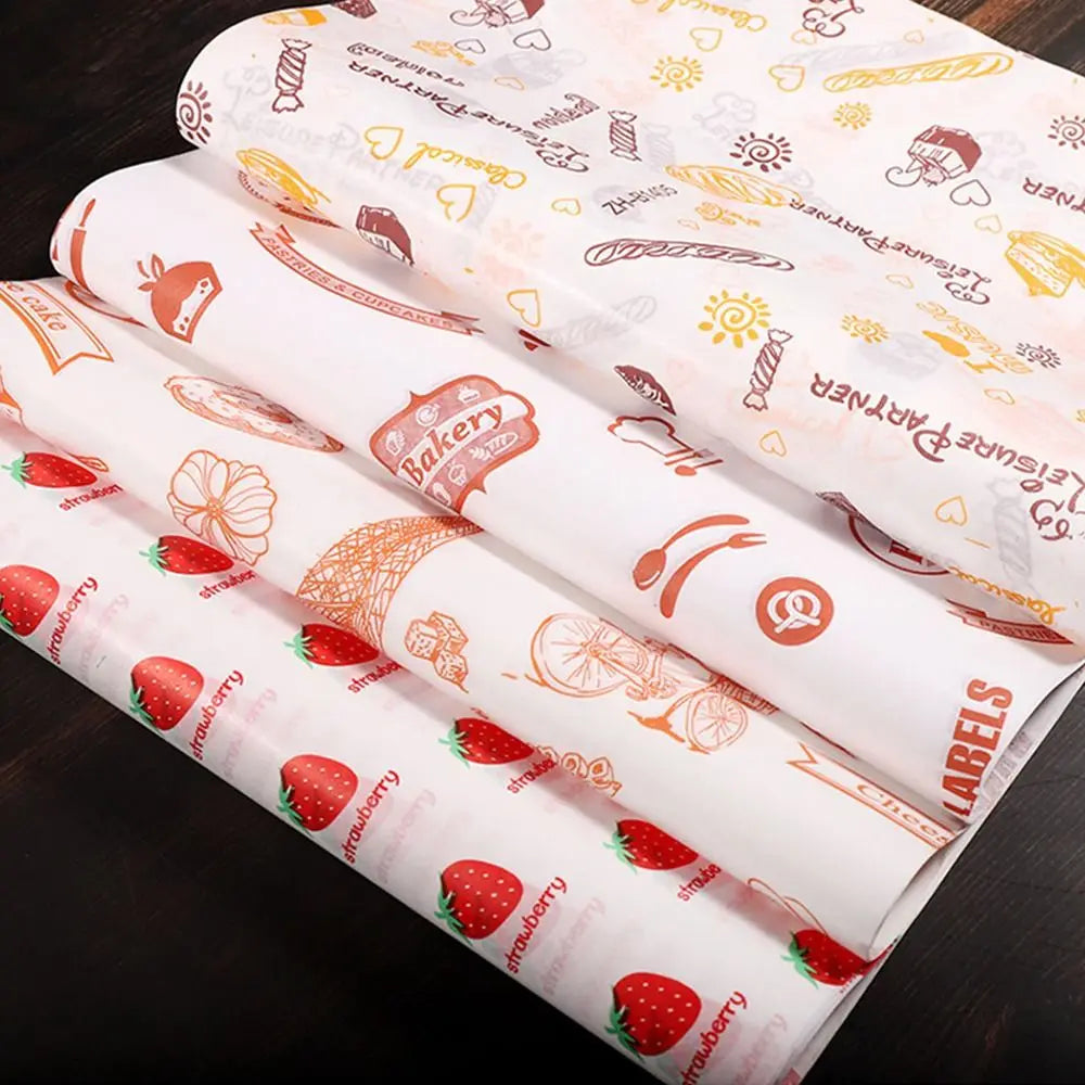 Non-stick Newspaper Style Food Wrappers Paper Wrapping Paper Wrapping Paper Wax Paper Oil-proof Baking Paper Food Packaging