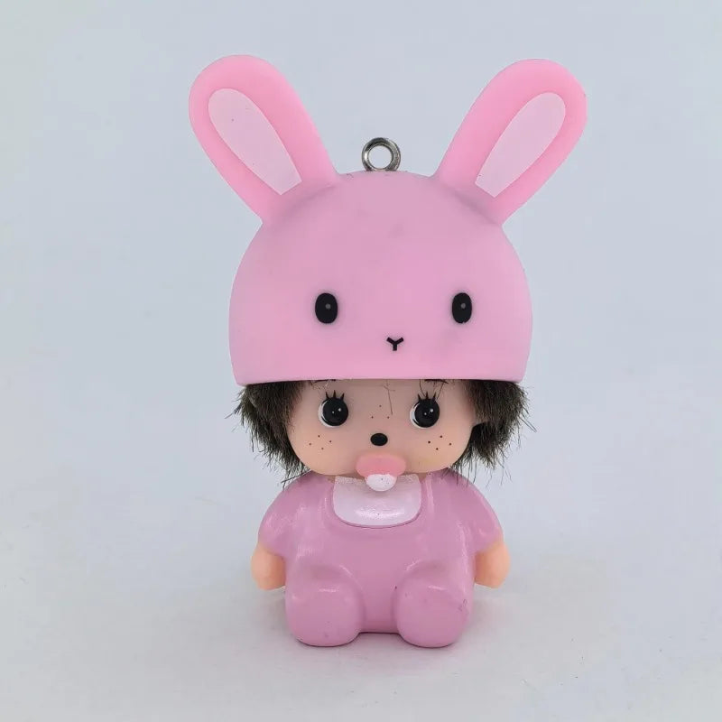 Monchhichi Dolls Cartoon Anime Monchhichi Standing Sitting Multiple Toys Machine Dolls DIY Keyring Decorations Boys Girls Gift