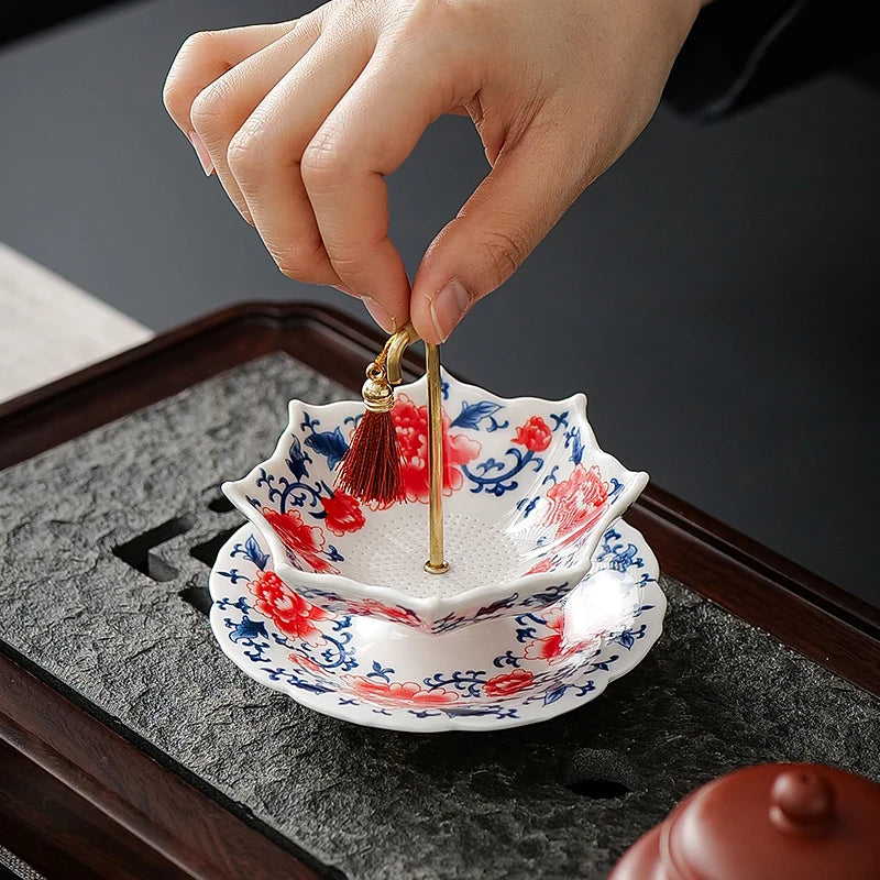 China Umbrella Tea Strainers Tea Infusers Ceramic Tea Filter Screen Teas Ceremony Accessories Teas Table Decorations Ornaments