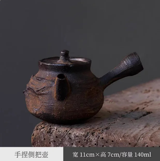 Japanese Wabi Sabi Style Rough Pottery Handmade Tea Cup Creative Retro Tea Cup Pu Erh Tea Cup