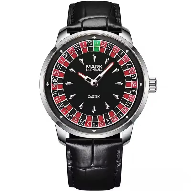 Mark Fairwhale 5031 New 2025 Top Brand Men's Watch Quartz Arabic numerals Rotating dial Wheel Automatic Watch Diamond Luminous