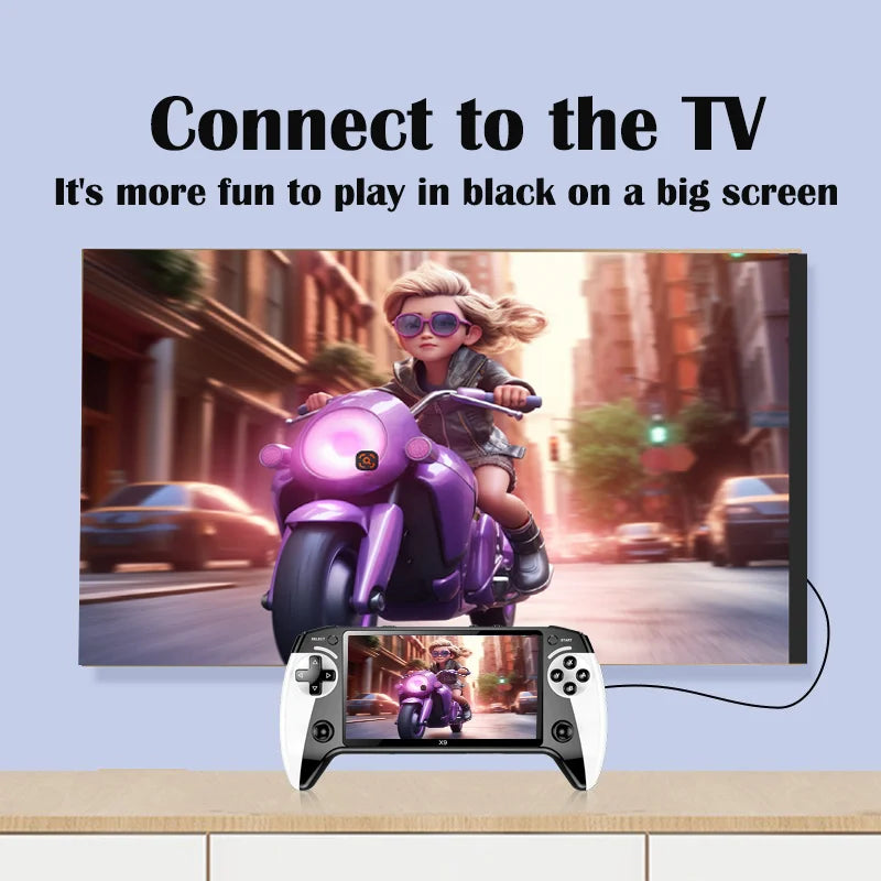 X9 portable game console, 5.5-inch HD screen, multiple languages, retro GBA Arcade video, 8 simulators with 360° non-slip joysti