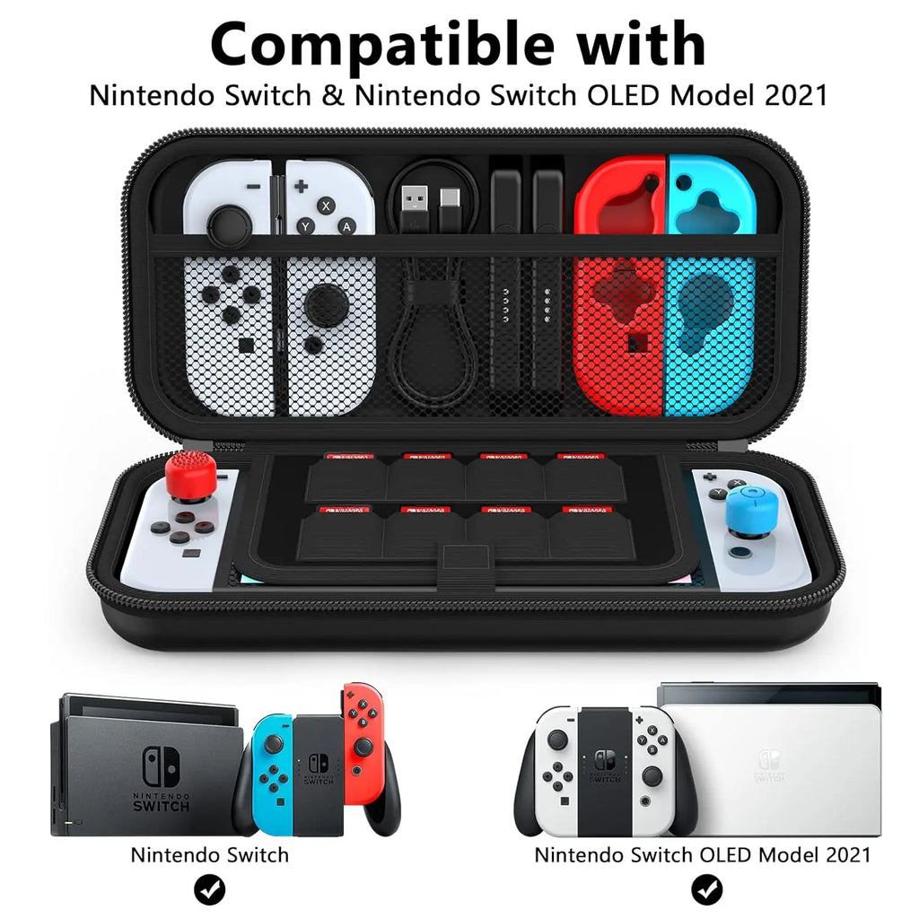 Portable Lightweight Carrying Case for Switch Console Large Capacity Waterproof Protective Storage Bag for Game Accessories