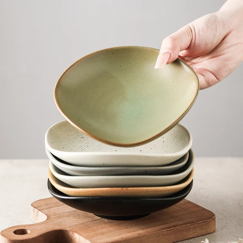 Japanese Retro Ceramic Bowl Serving Dish for Sushi Ramen Salad & Side Dishes Tableware for Home Kitchen Restaurant Decor Vintage
