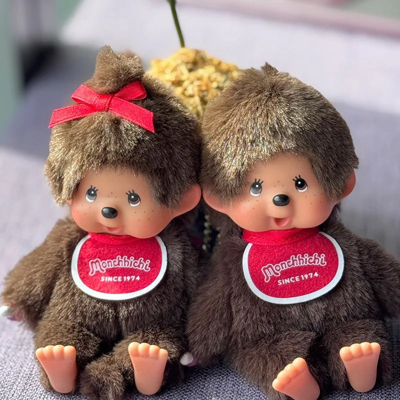 15cm Monchhichi Cute Plush Toy with Delicate Vinyl Face Soft Stuffed Character Toy Backpack Hanging Sweet Birthday Holiday Gift