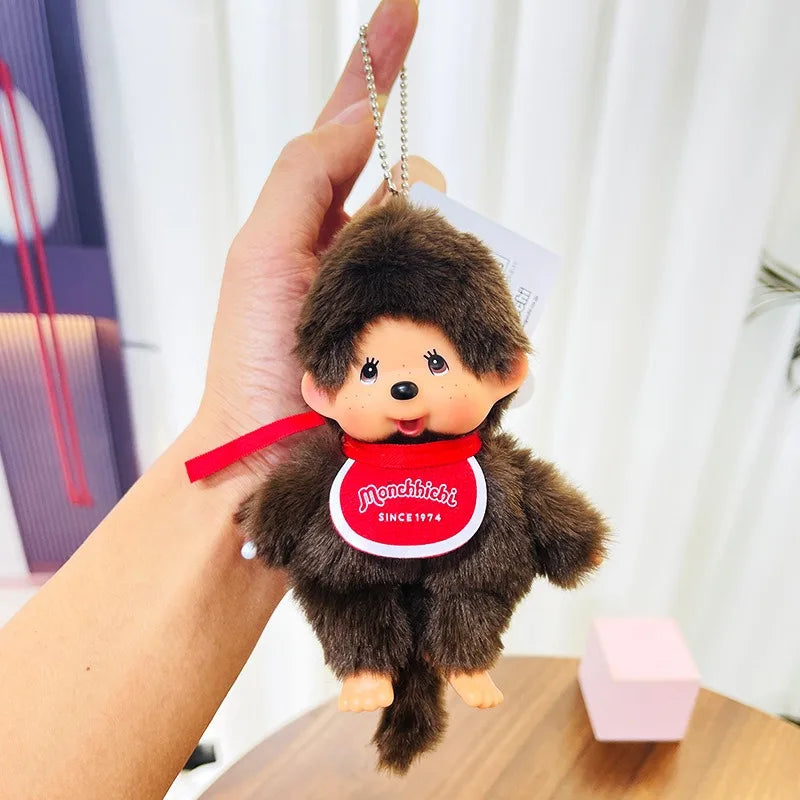 15cm Monchhichi Cute Plush Toy with Delicate Vinyl Face Soft Stuffed Character Toy Backpack Hanging Sweet Birthday Holiday Gift