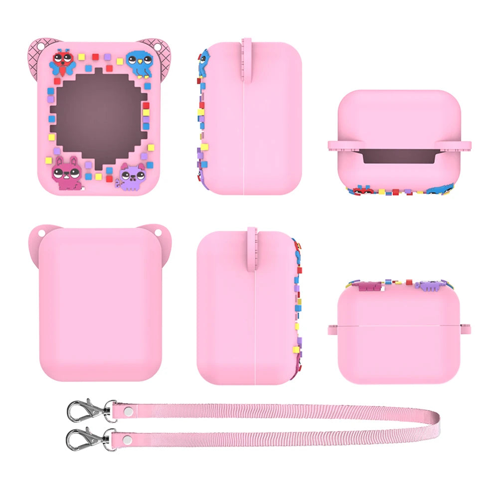 For Bitzee Digital Pet Protective Case With Lanyard Silicone Protective Cover Shockproof Storage Bag Portable EVA Carrying Case