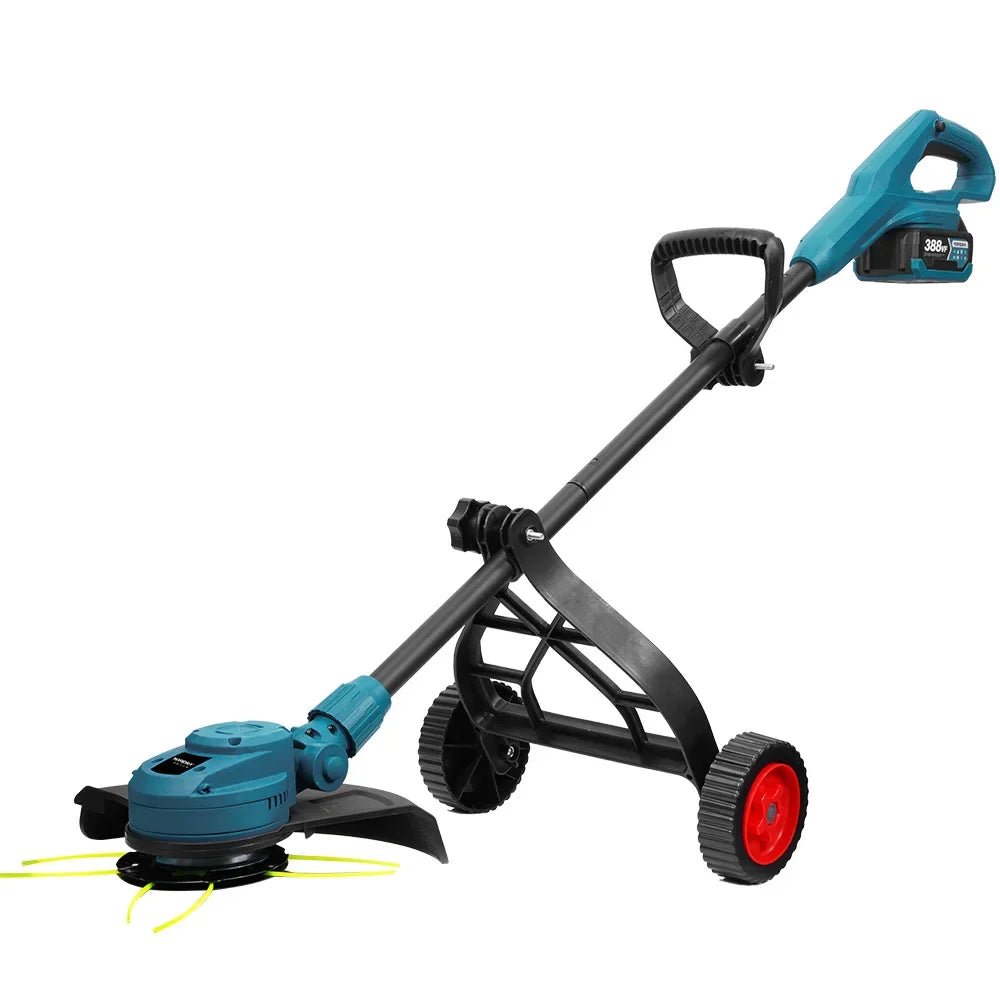 YOFIDRA 10Inch 6000W Brushless Electric Lawn Mower 58000RPM Garden Foldable Grass Trimmer Garden Tool For Makita 18V Battery Pin