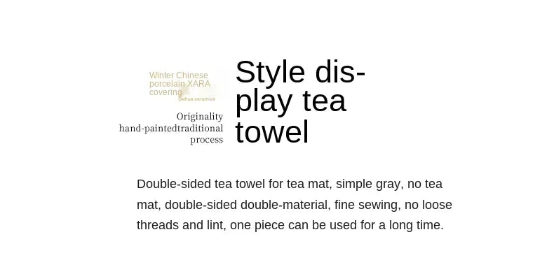 Water Absorption Tea Towel Tea Cloth Thickened Coffee Table Cloth Zen Teaware Towel Cotton Linen Rag Pad Tea Table Accessories