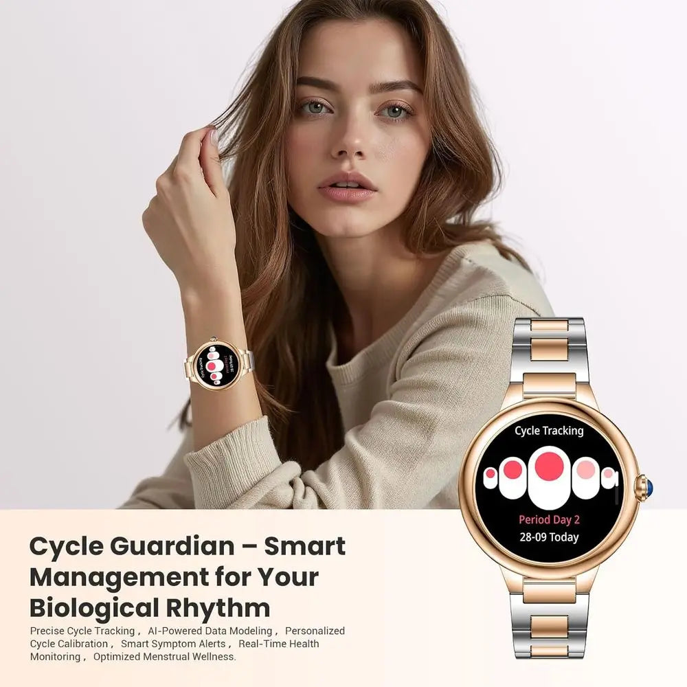 SOUYIE 2026 Luxury Smart Watch or Women, 1.19" AMOLED Display, DA GPT Smartwatch, Heart Rate, Sleep Monitor, 107 Sports es itn,