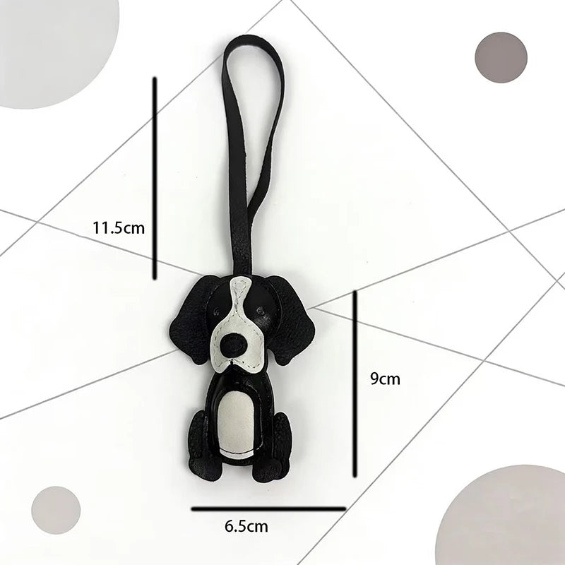 [HS][HS]1Pc New Cute Bichon Frise Labrador Retriever Dog Charms Cute DIY Lanyard Leather Dog Bag Charms