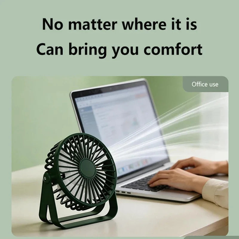 Desk Fan Portable Mini Usb Rechargeable Fan Ultra Quiet Suitable For Home Desk Office Student Dormitory Computer Summer New