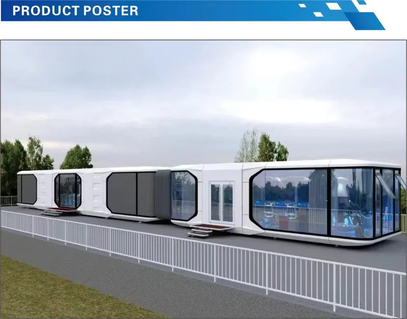 Customized Tiny House Capsule Prefab Modular Luxury Design Panoramic Window Ventilation System Smart Control
