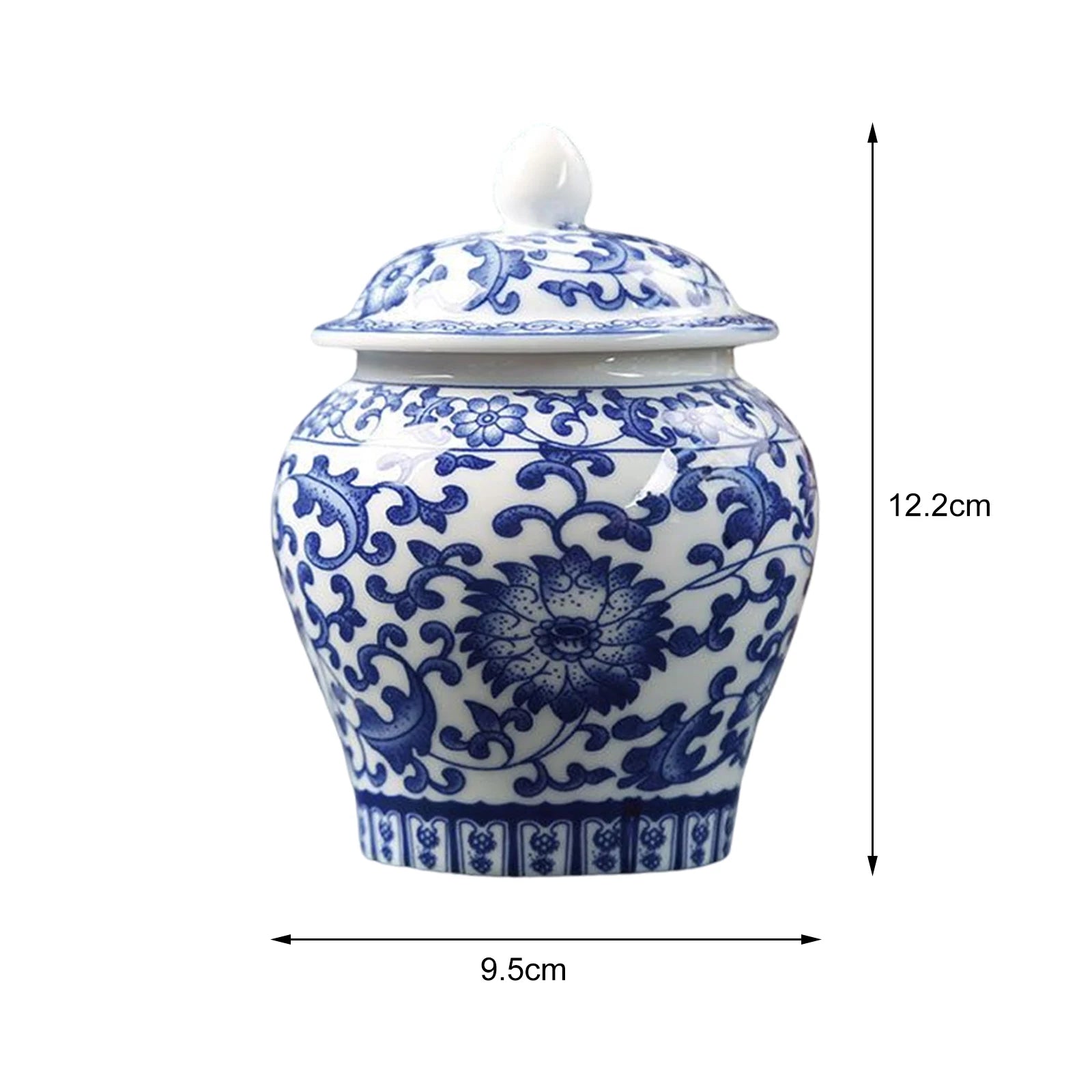 Vintage Bottle Vase Ceramic Ginger Jar with Lid Chinese Classical Decorative Jar Celadon Vase Storage Jars Candy Pots Home Decor