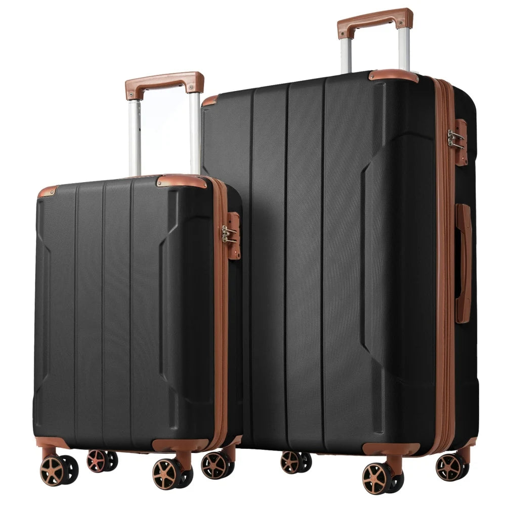 2Piece Hardshell ABS Luggage Sets Suitcase Set Expandable with TSA Lock Spinner Wheels for Men Women