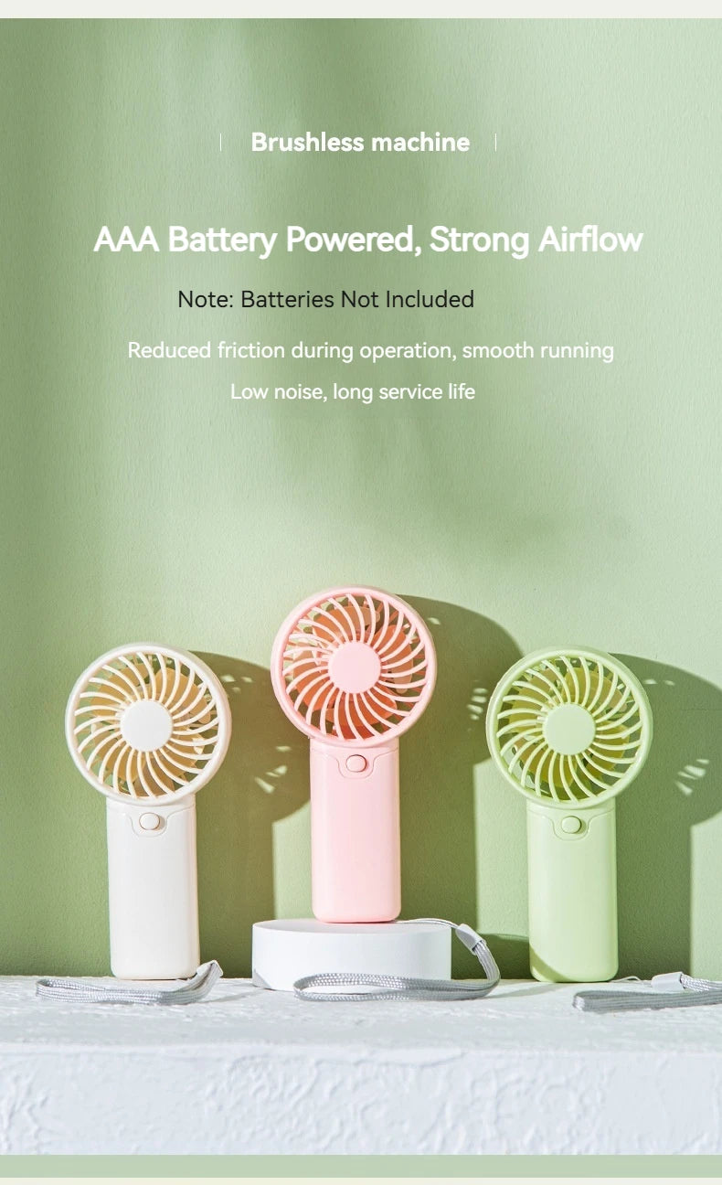 Portable Handheld Mini Fan for Summer Cooling Compact Desk Fan with Strong Airflow Simple Design Ideal for Outdoor travel Use