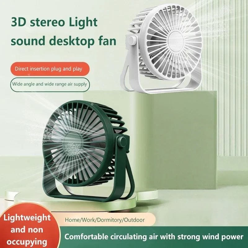 Desk Fan Portable Mini Usb Rechargeable Fan Ultra Quiet Suitable For Home Desk Office Student Dormitory Computer Summer New