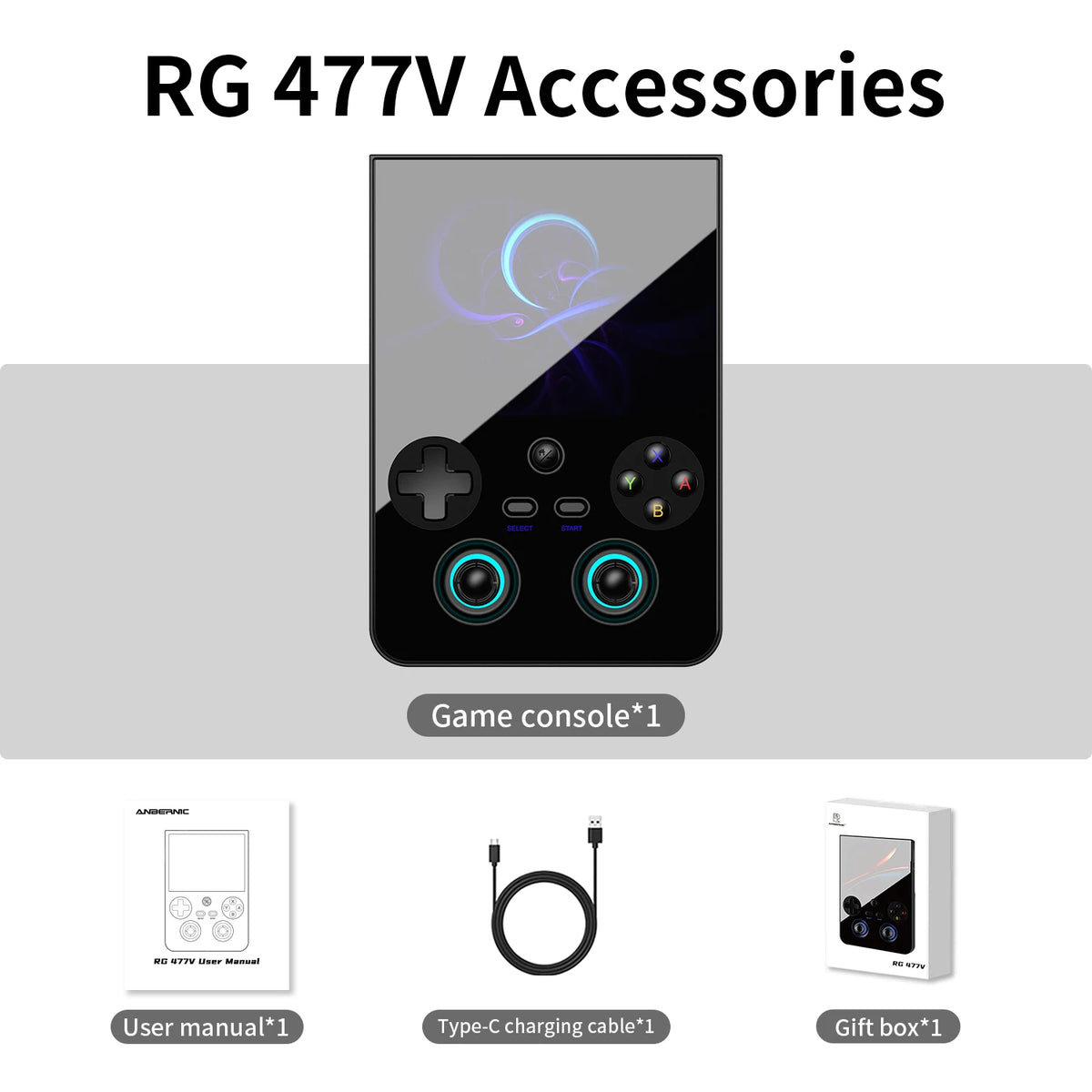 Anbernic RG 477V Retro Game Console Android 14 Dimensity 8300 Game Player 4.7' LTPS In-Cell Screen 5500mAh Wi-Fi 6E Hall Joystic