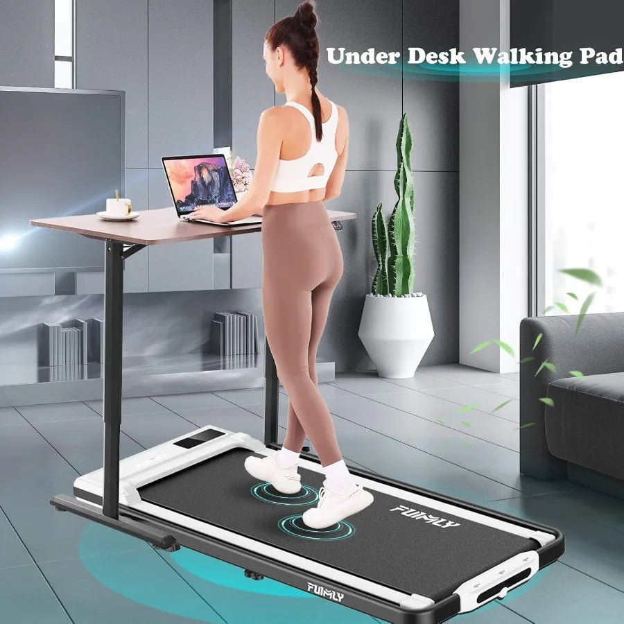 Folding Treadmill with Incline 4in1 Foldable Walking Pad with Handle Bar for Under Desk Use in Home Office Walking Pad with 300