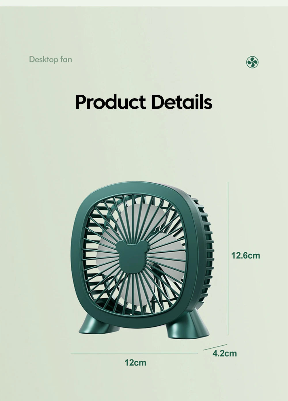 Mini Desktop Fan Portable With USB Direct Plug In Summer Gadget USB Small Fan For Home Desk Office School Outdoor Camping Travel