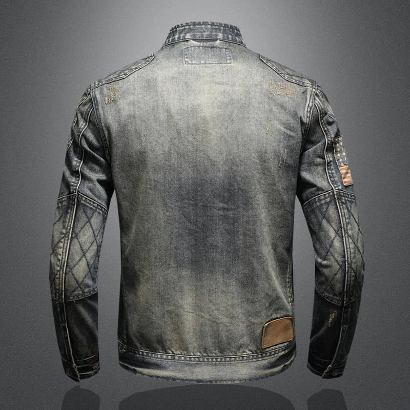 Autumn Men's Denim Jackets Fashion Men Retro Streetwear Zipper Cowboy Coats Men Vintage Windbreaker Biker Jean Jackets Clothing