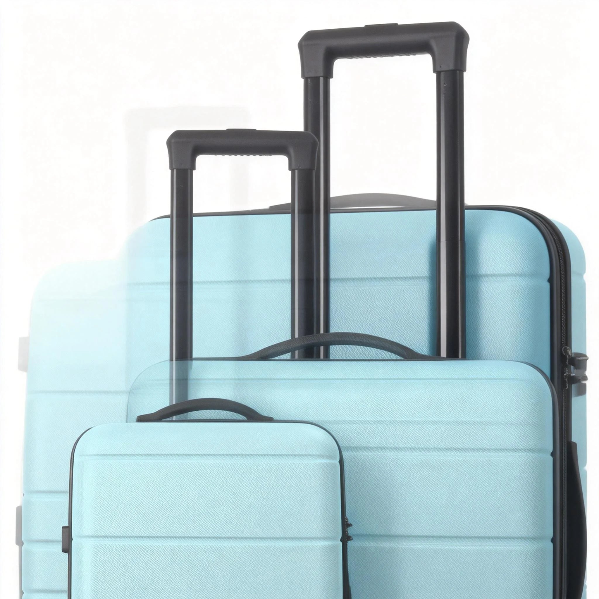 ABS Hardshell 3 Piece Luggage Set 20 24 28 Inch TSA Lock Spinner Wheels Lightweight Durable Suitcases Pink