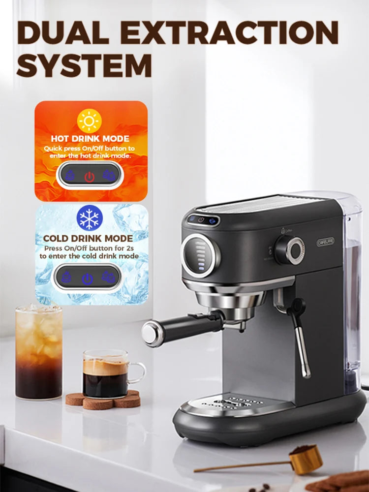 Cafelffe 4in1 Coffee Machine Dolce gusto Nes Capsule Espresso Maker ESE Pod Ground Gift for Lover,Dad,Mom Cafetera304 Cappuccino