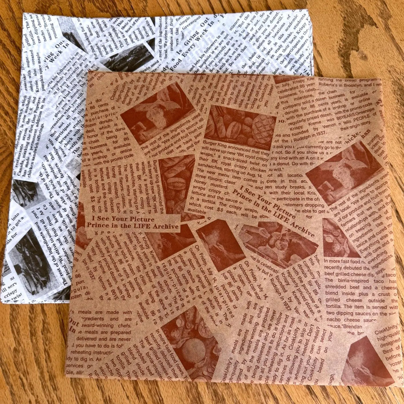 Wax Paper Sheets Grease Resistant Tray Basket Liners Newsprint Paper Water and Grease Proof Sandwich Wrapping Paper for Food