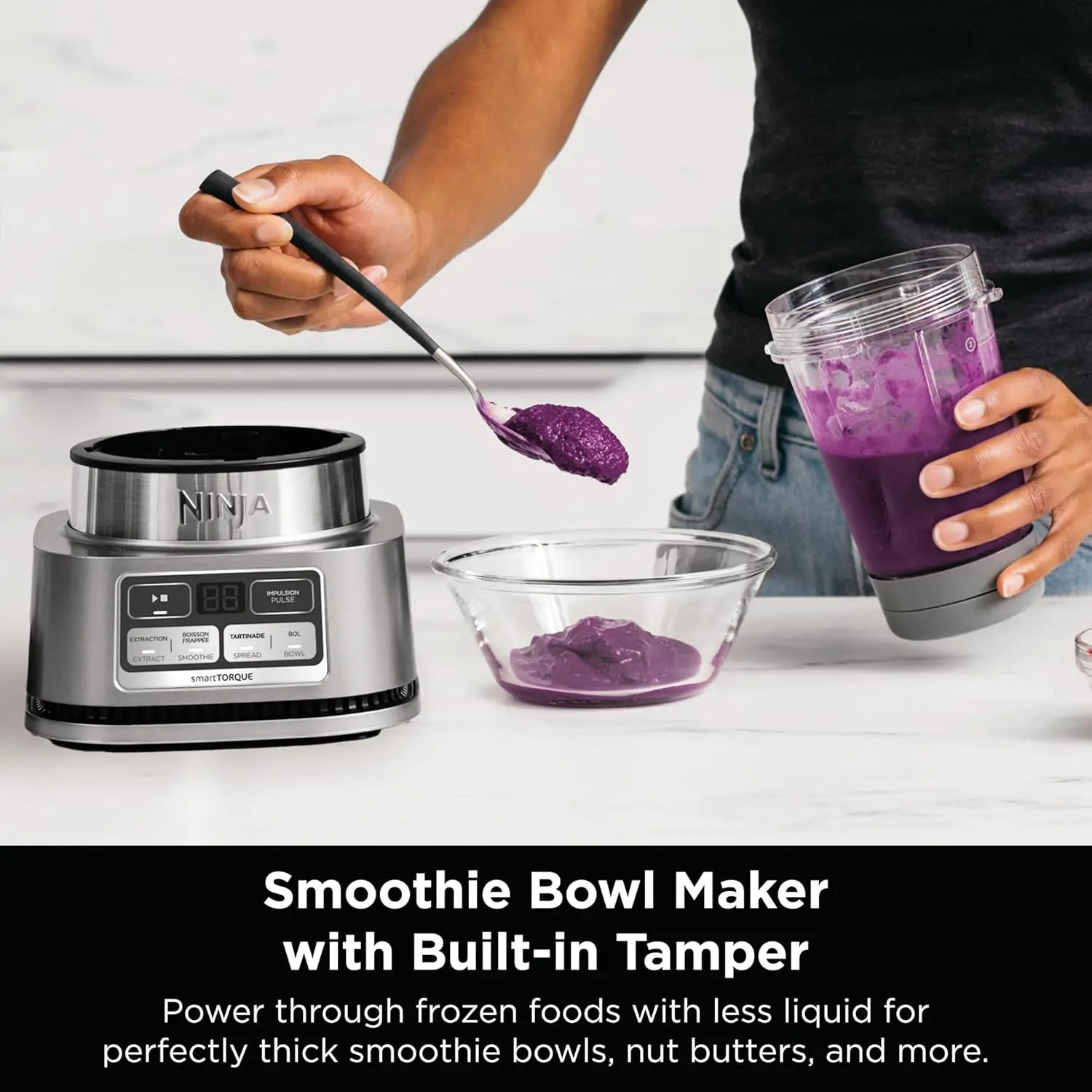 Powerful Smoothie Blender with 1200W Motor for Sauces, Frozen Drinks, and More - Kitchen Mixer Grinder
