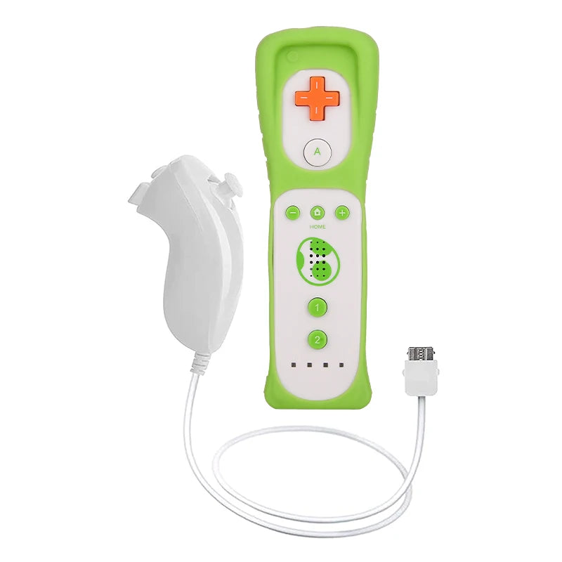 2PCS Remote Controller with Nunchuck Controller for Wii Console Wireless Gamepad with Motion Plus for  Wii Games Control