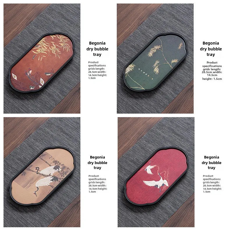 Tea Tray Dry Small Absorbent Tea Table Household 2024 New Pot Bearing Guochao Tea Ceremony Serving Tray
