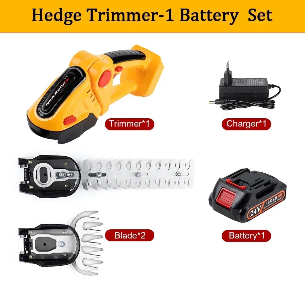 2in1 Electric Hedge Trimmer 20000rpm Household Lawn Mower Garden Scissors Grass Power Tool For Makita 18V Battery Pin
