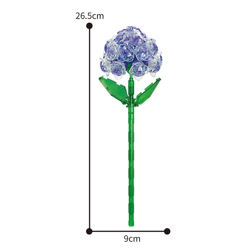 Creativity Potted Plants Bouquet Rose Lily Flower Home Desk Plant Decoration Assemble Building Blocks Bricks Toys Girls Gift