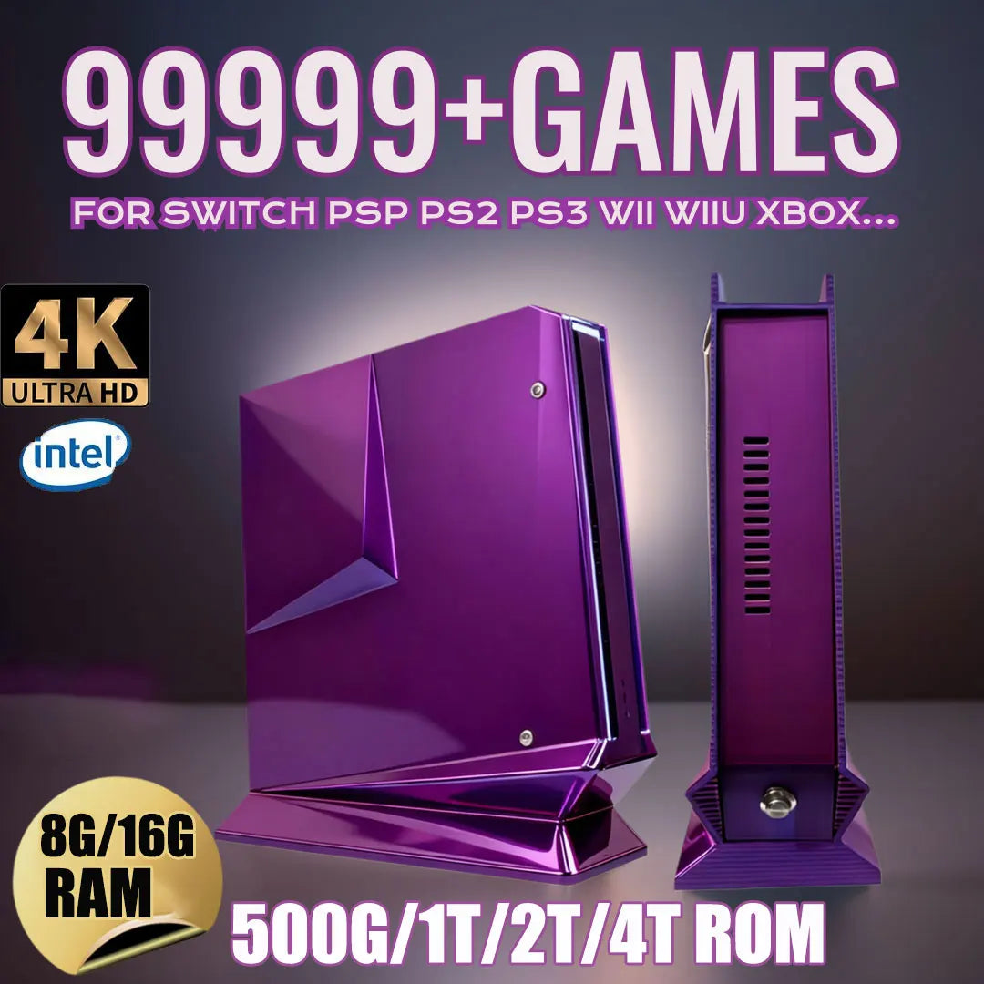 G3 Pro Retro Video Game Console Dual System with 99999+Games for SWITCH/PS3/WIIU/WII/PS2 60+Emulators 2/4T Wireless Controllers