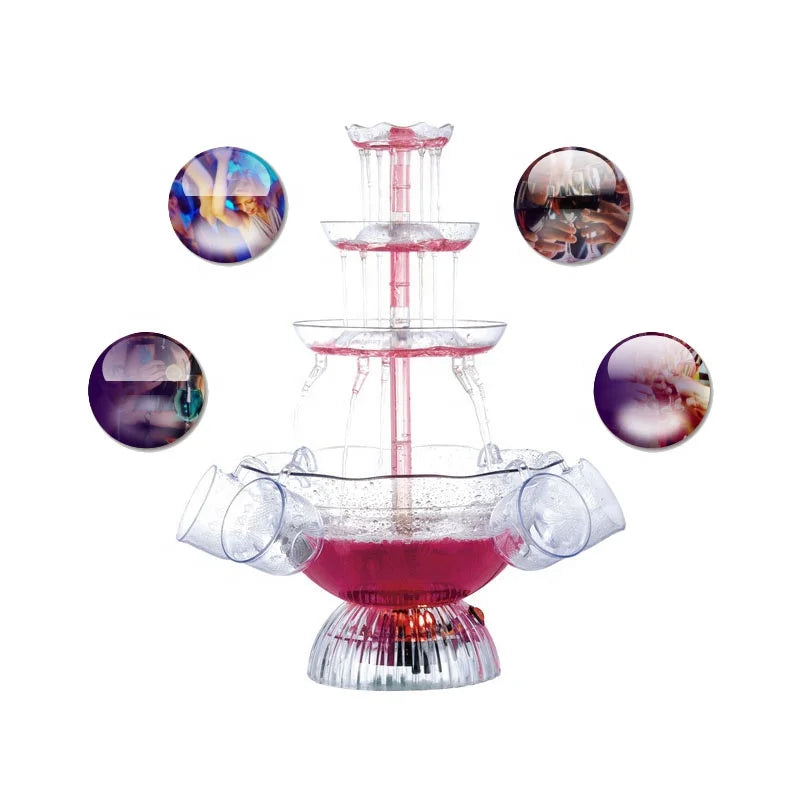 Premium Electric Beverage Fountain Drink Fountain AS Decanter for Parties