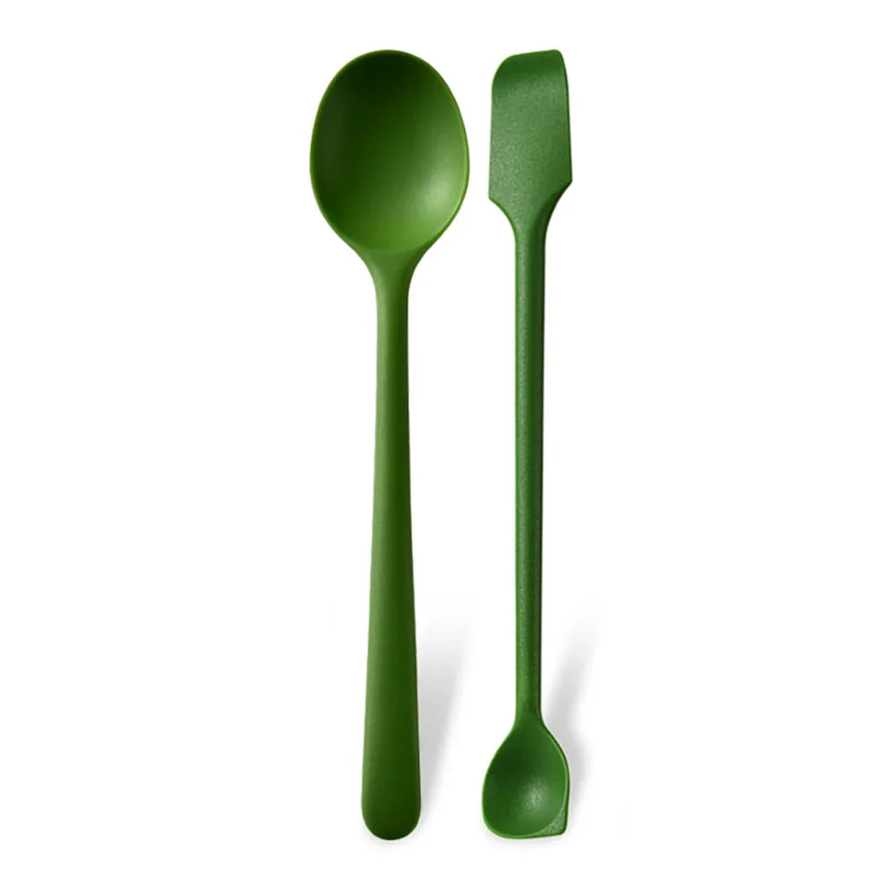 2/8Pcs Silicone Spoon Small Spoon Jam Spoon Heat Resistant Easy To Clean Non-stick Rice Spoons Tableware Utensil Kitchen Tools