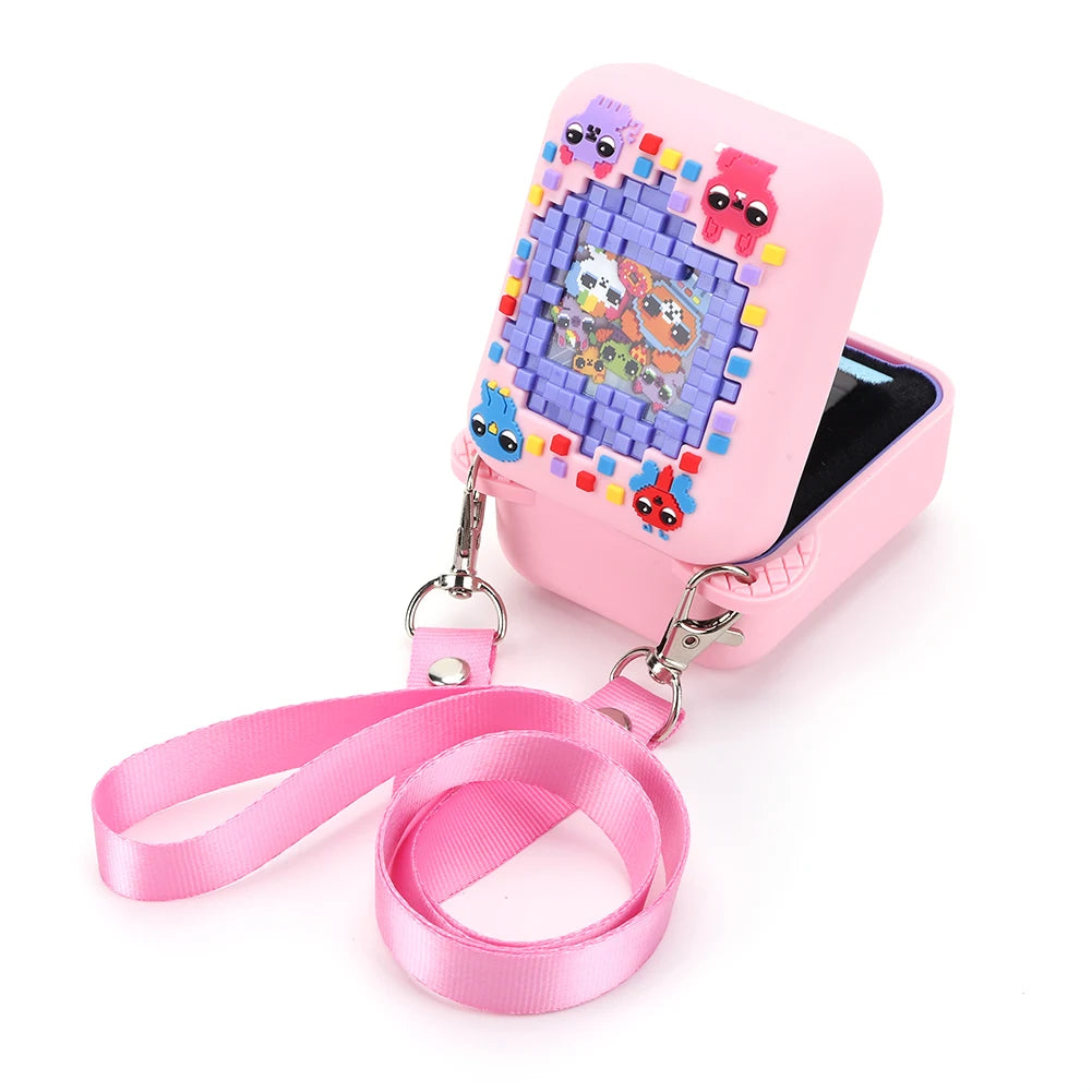 For Bitzee Digital Pet Protective Case With Lanyard Silicone Protective Cover Shockproof Storage Bag Portable EVA Carrying Case