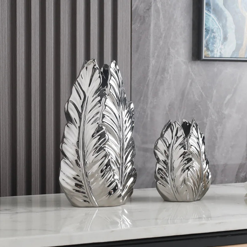 ceramic high-end vase Pottery Vase personalized living room foyer decoration creative home decoration Crafts ornament sculpture