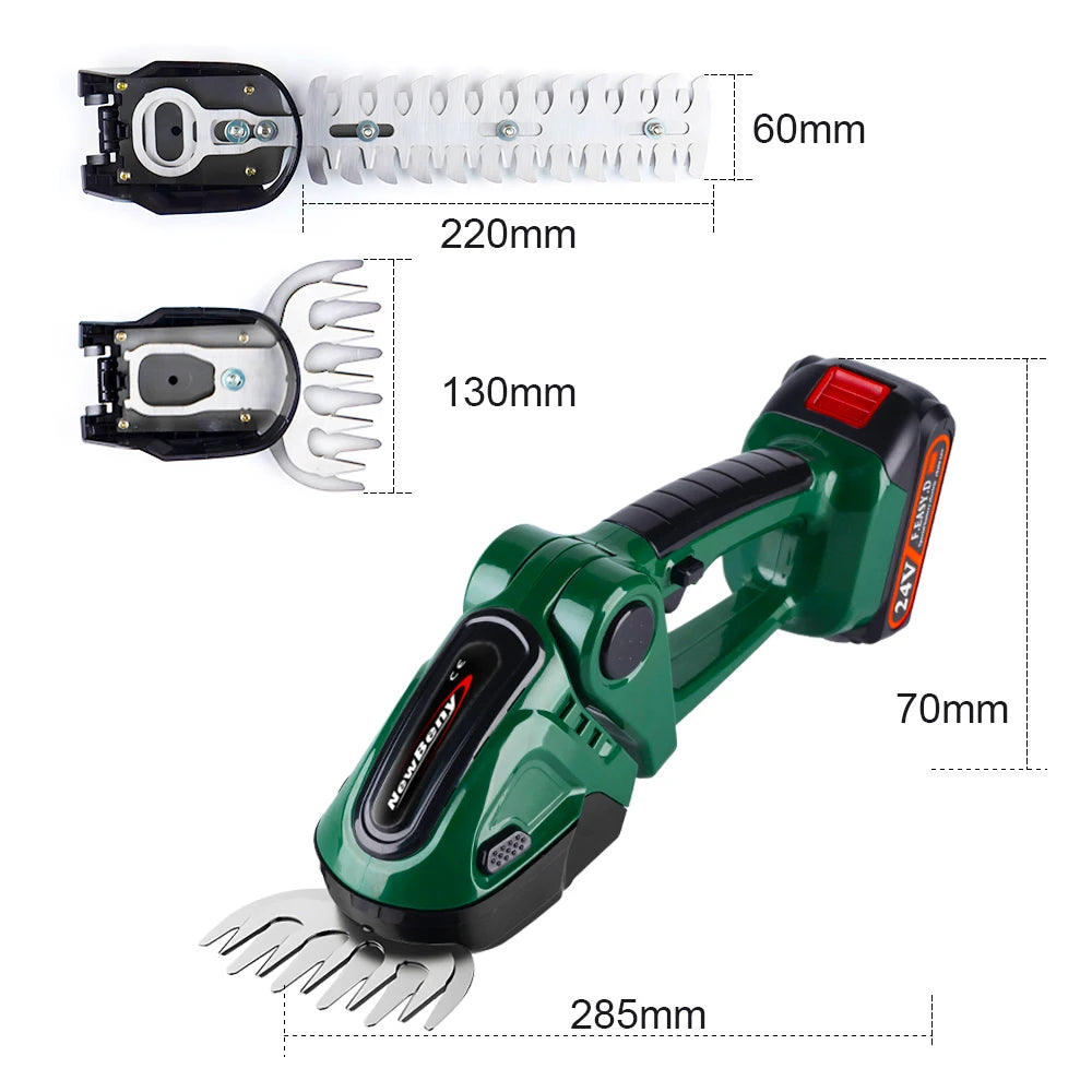 2in1 Electric Hedge Trimmer 20000rpm Household Lawn Mower Garden Scissors Grass Power Tool For Makita 18V Battery Pin