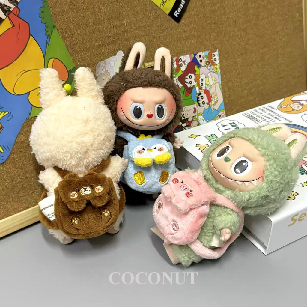 For 17cm labubu Accessories Labubu School bag Backpack Doll Accessories Labubu Clothes