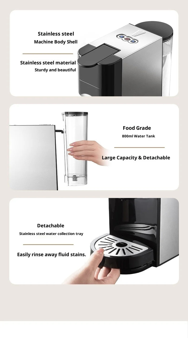 3 in 1 Multifunction Espresso Machine  Nespresso Capsule Coffee Machine Maker for Home Use