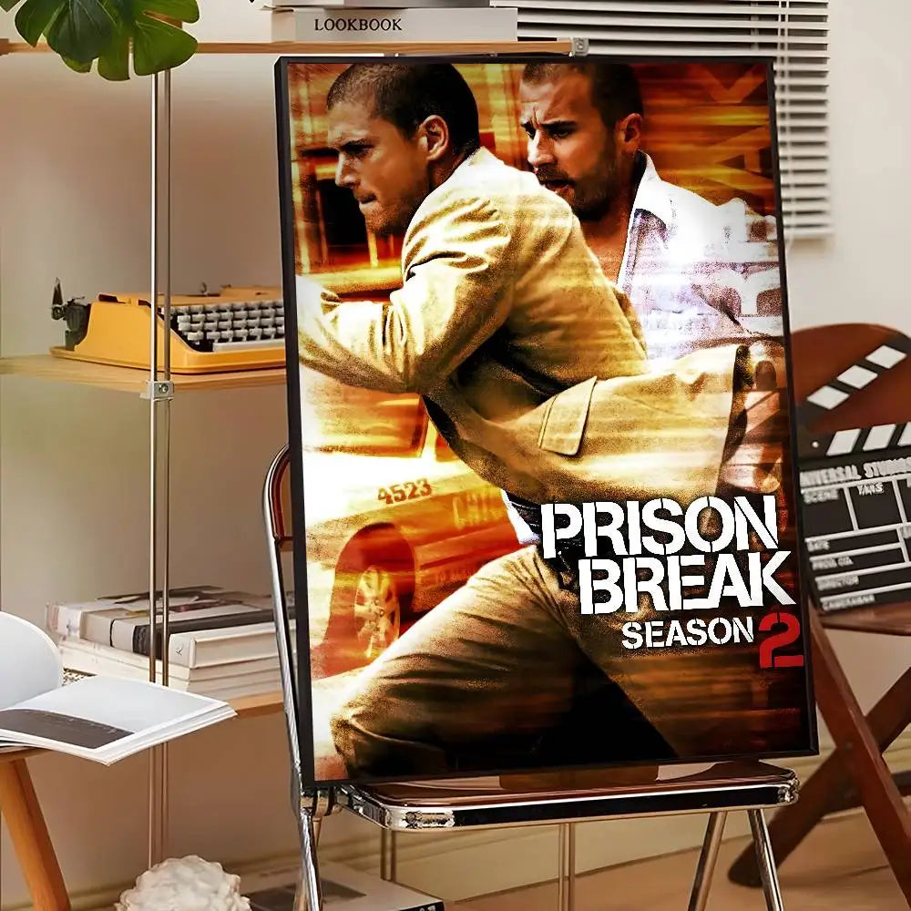1PC TV P-Prison Break Poster Sticky Wall Art Printing Waterproof Home Living Bed Room Bar Aesthetic Decor