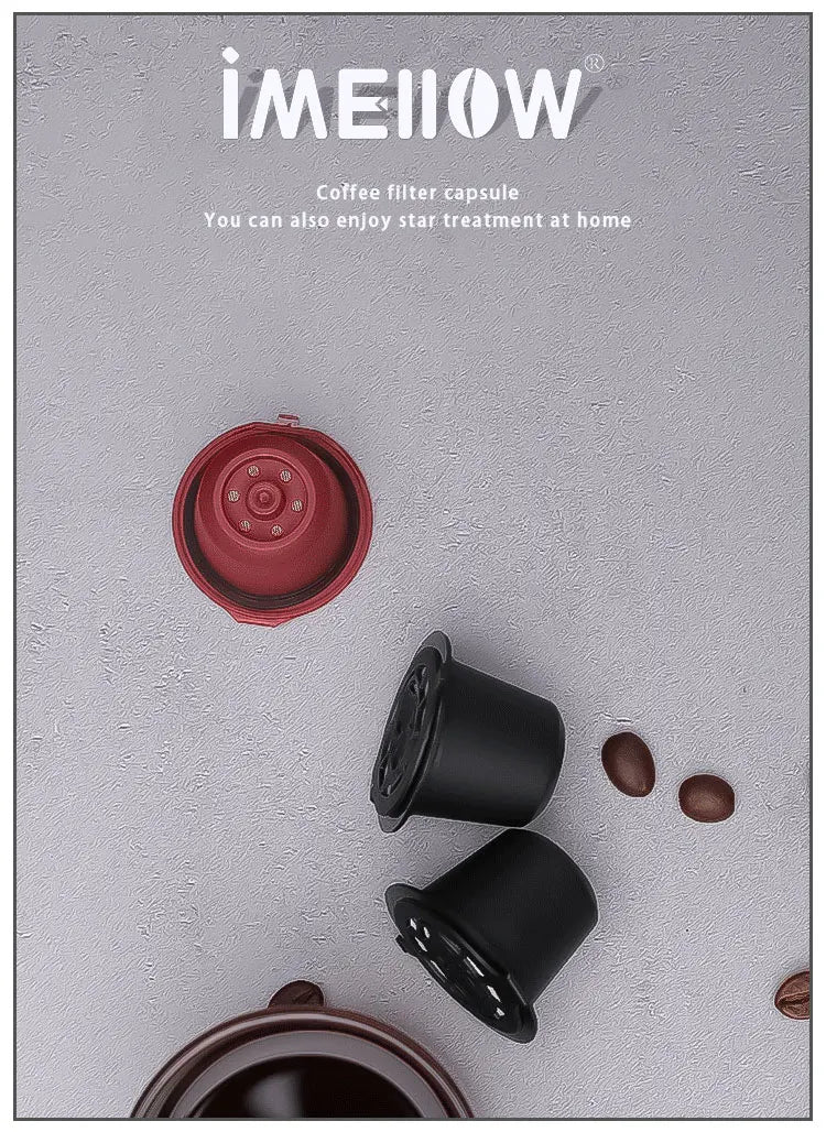 3/6PCS Refillable Reusable Nespresso Coffee Capsule Reutilisable Nespresso Pods with a Spoon a Brush
