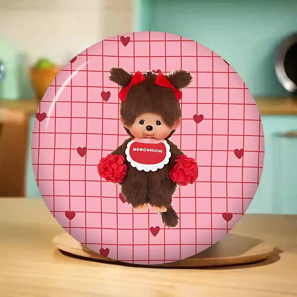 M-Monchhichi Cute Anime Brooches Cute Cartoon  Badge Jacket Jeans Lapel Pin Gift Accessorie