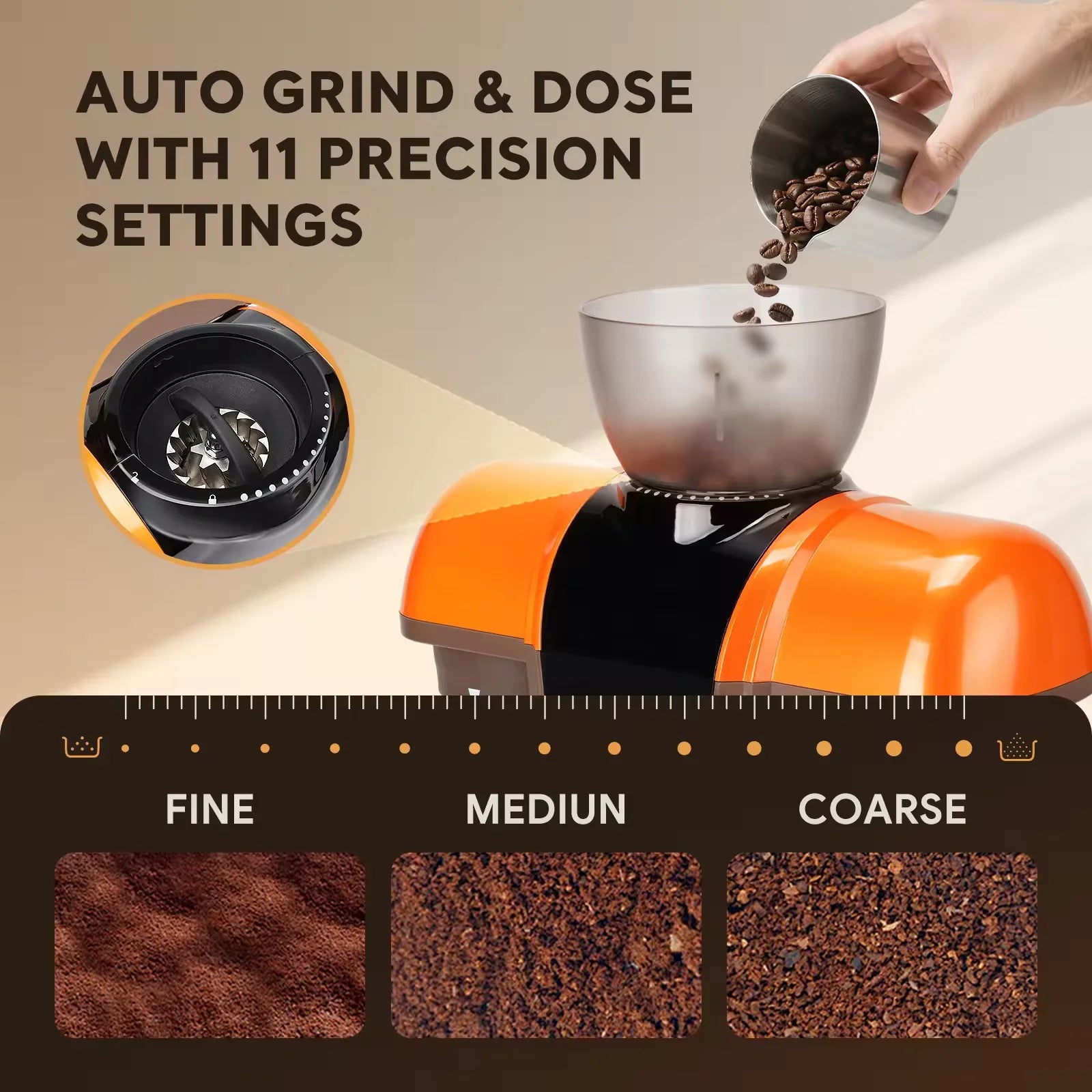 I Cafilas 19 Bar Semi Automatic Espresso Coffee Maker With Grinder Bean For Cappuccino and Latte Milk Frothing System Machine