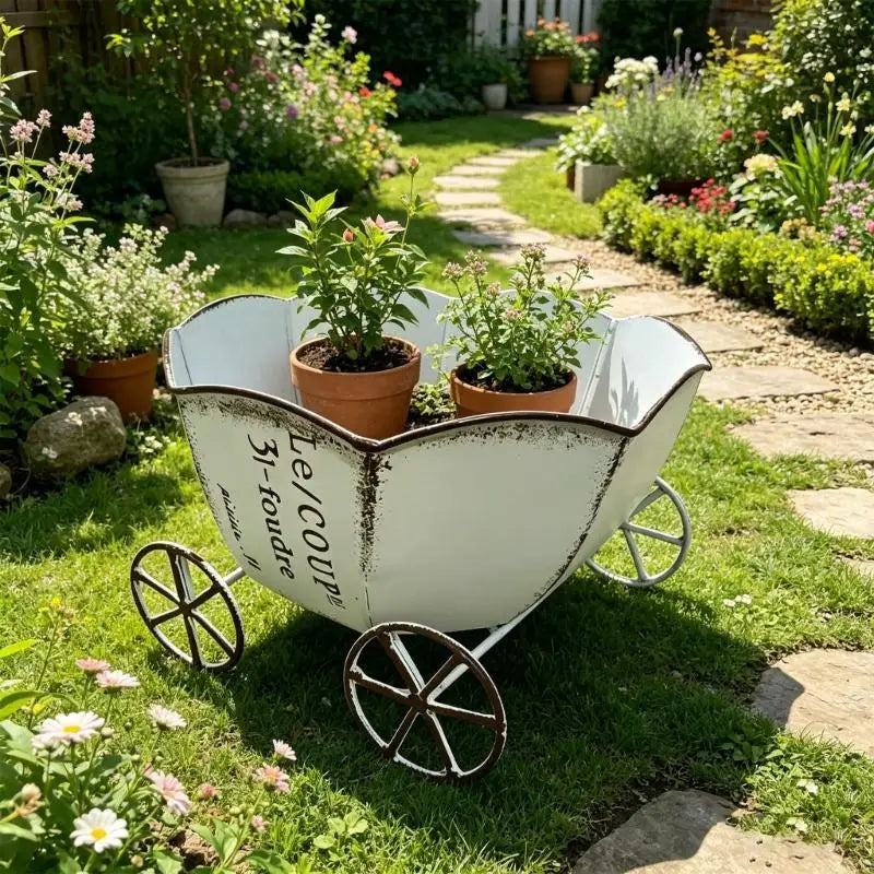 Classical Wrought Iron Creative Flower Pot Home Furnishing Outdoor Gardening Metal Flower Pot Courtyard Garden Decoration 87HA